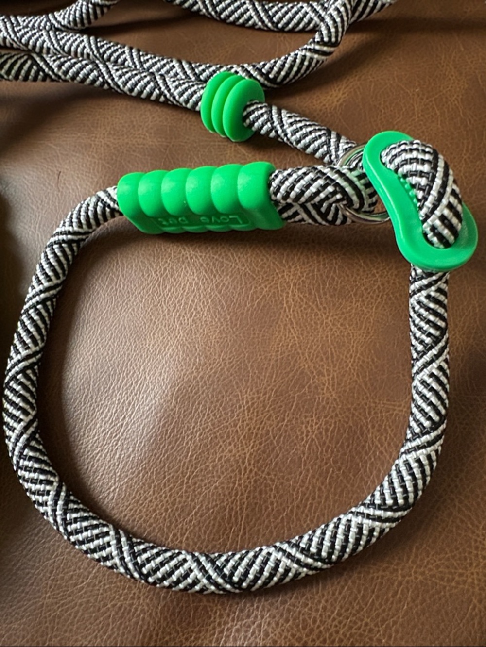 Bright Green Foam Grip Rope Leash slip lead - Picture 4 of 4